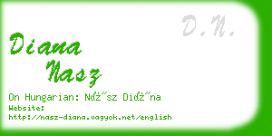 diana nasz business card